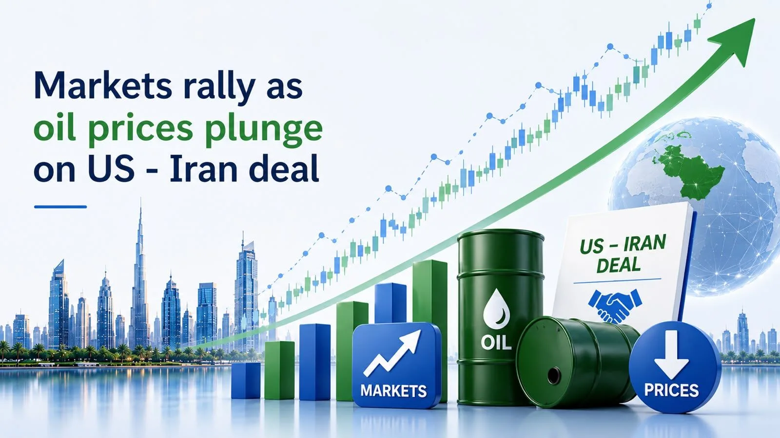 Markets Rally as Oil Prices Plunge on U.S.-Iran Deal